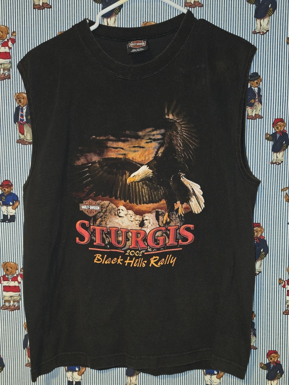 Vintage Harley-Davidson Sturgis Eagle Sleeveless Tee Usa Made Large